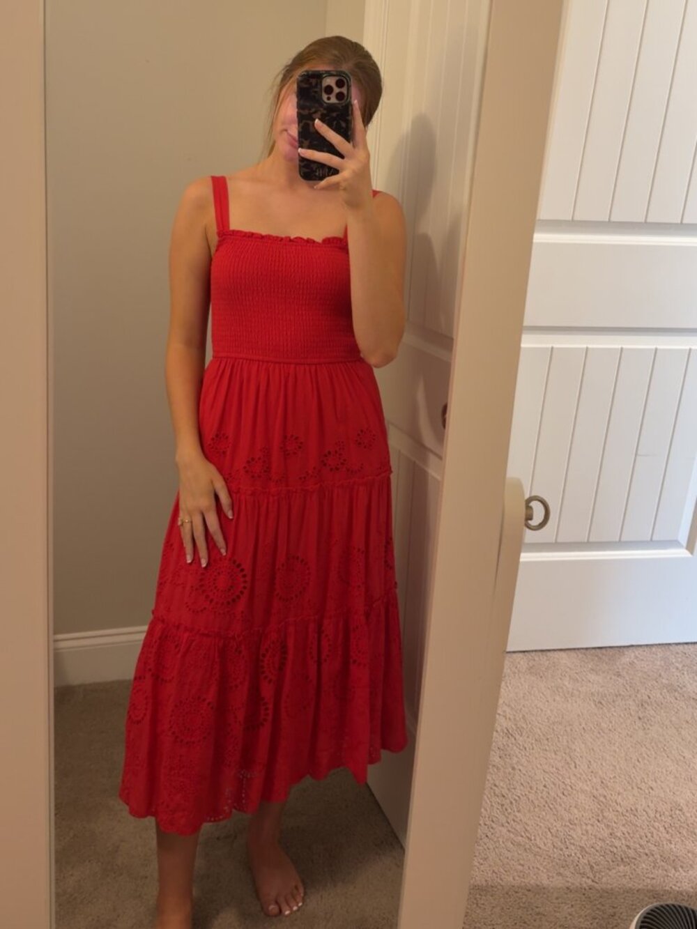 Red Francesca's Midi Dress